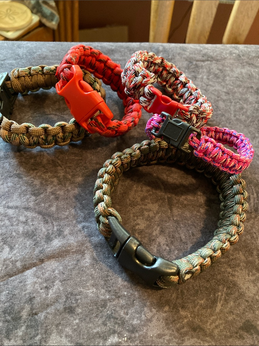 Braided Paracord Bracelet Bundle of 5